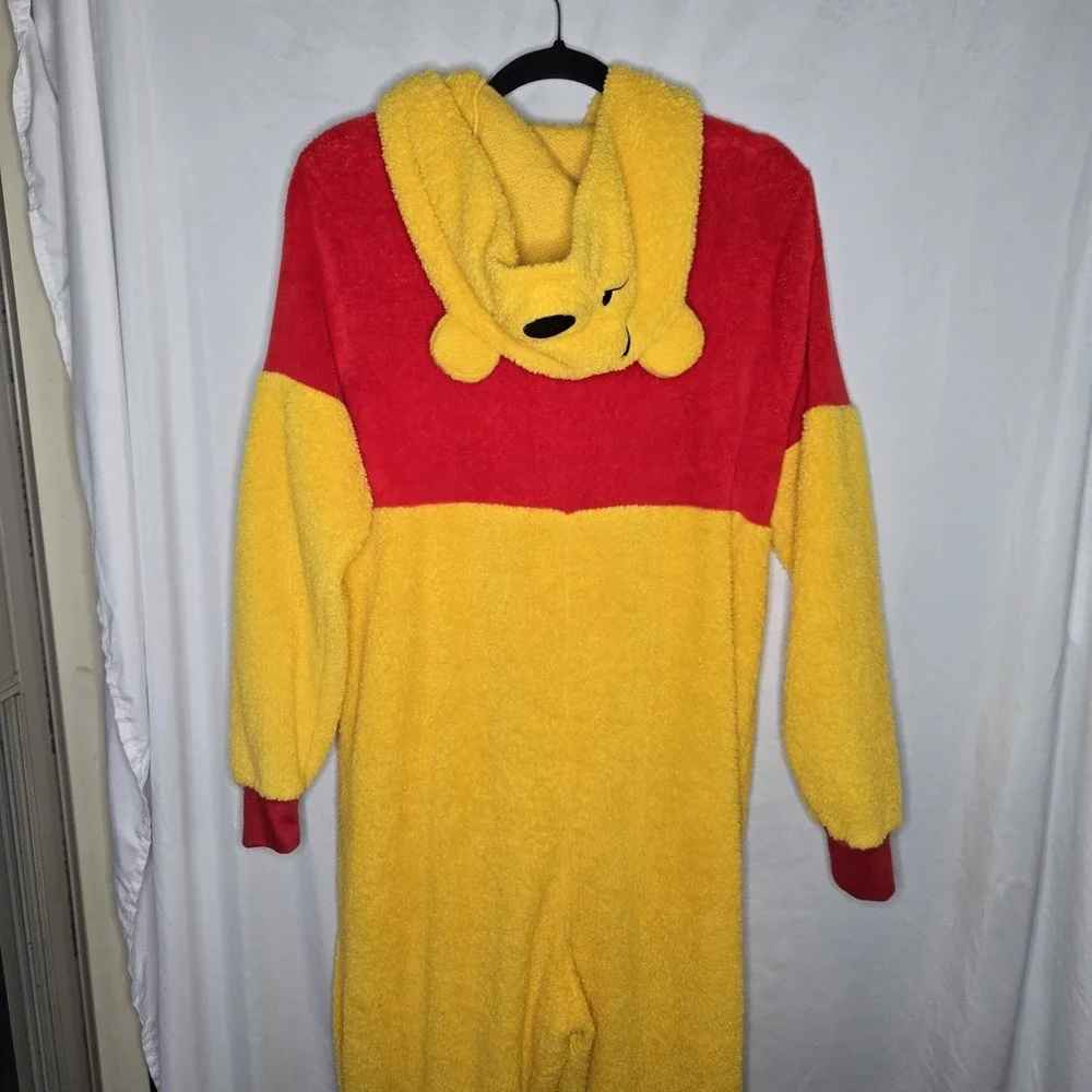 Winnie The Pooh Disney Zip Up Union Suit Adult Pajama Body Suit Size Large 12/14 - Picture 3 of 6